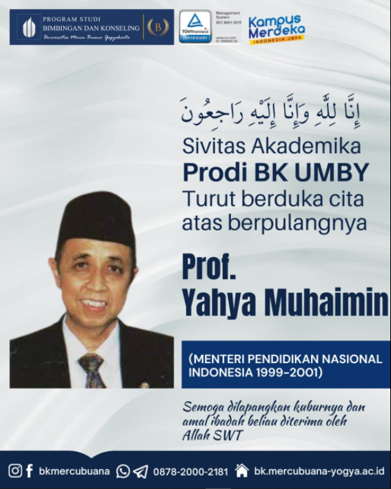 Berita Duka Prof. Yahya Muhaimin (Menteri Pendidikan Nasional Indonesia 1999-2001)