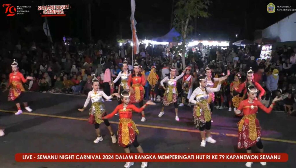 Semanu Night Carnival 2024 Meriahkan HUT Kemerdekaan RI ke-79