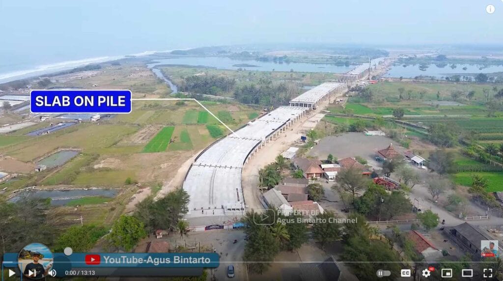 Slab on pile dalam konteks jembatan atau jalan raya adalah sistem konstruksi di mana pelat beton (slab) - Agus Bintarto Youtuber- Slab On Pile