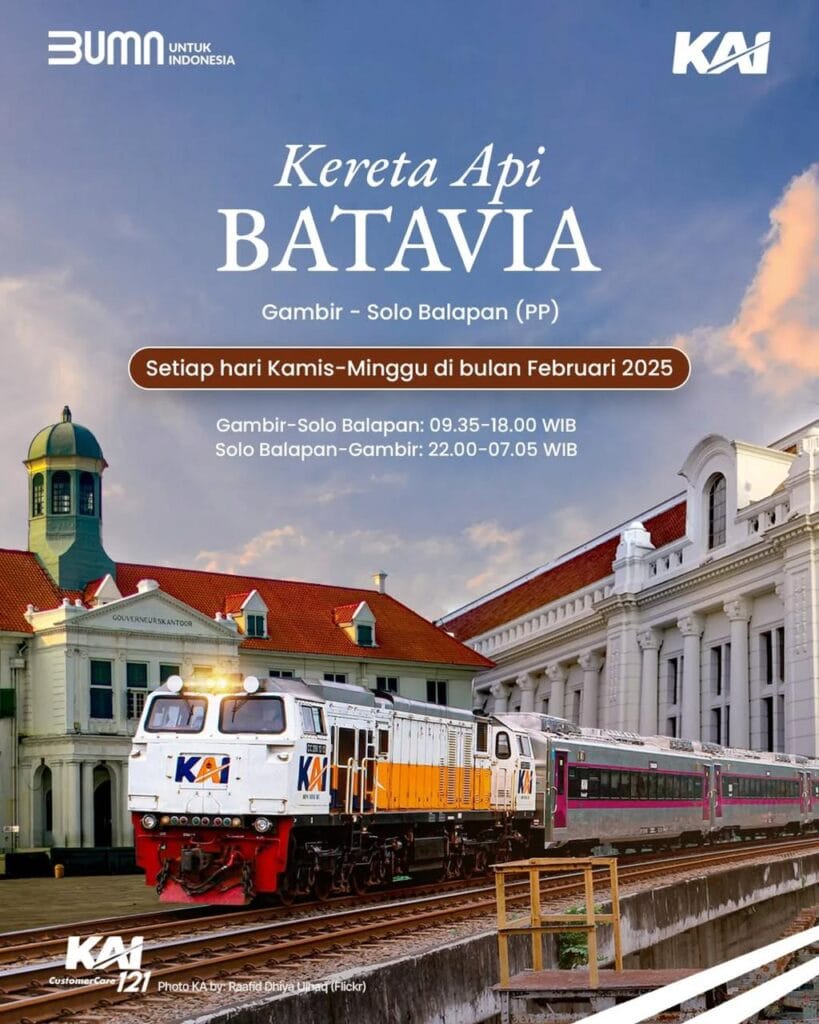 KA Batavia Resmi Beroperasi, Hubungkan Jakarta dengan Yogyakarta dan Solo