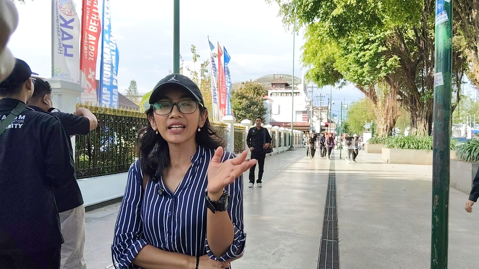 Kepala UPT Pengelolaan Kawasan Cagar Budaya (PKCB) Fitria Dyah Anggraeni di Malioboro Jogja